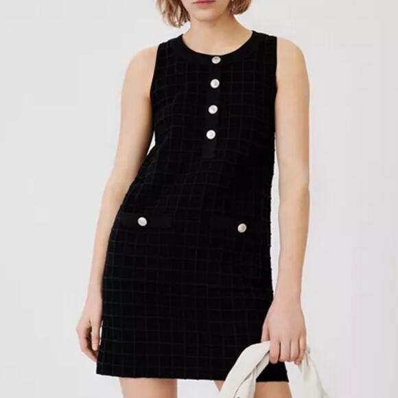 Maje Dresses & Skirts - Maje Rassimy Sleeveless Knit Mini Dress Black Preppy Academia Womens Size S